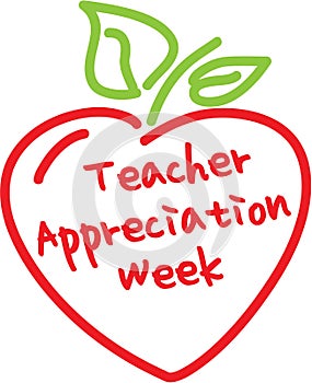 Teacher appreciation week apple heart