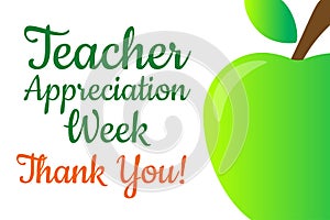 Teacher Appreciation Week. Holiday concept. Template for background, banner, card, poster with text inscription. Vector photo