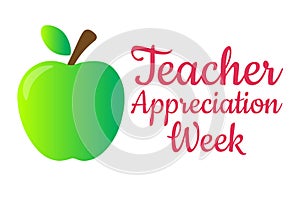 Teacher Appreciation Week. Holiday concept. Template for background, banner, card, poster with text inscription. Vector photo