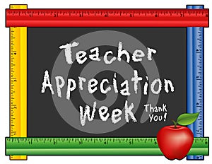 Teacher Appreciation Week, Ruler Frame, Apple