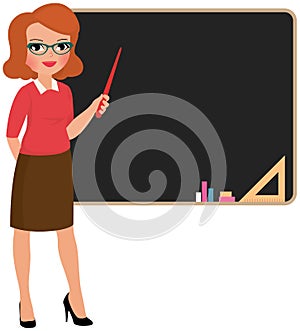 Teacher at the blackboard