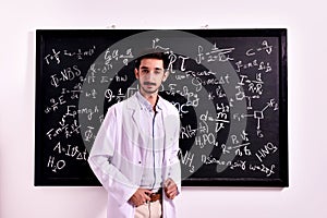 Teacher at the blackboard