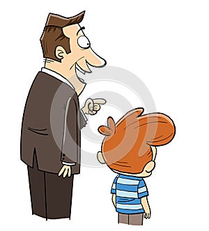 Teacher explaining something to a student and pointing