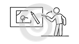 Teacher Explaining to Student, Personalized Learning Support, vector design Generative AI