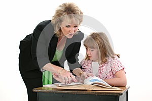 Teacher Helping Student One on One