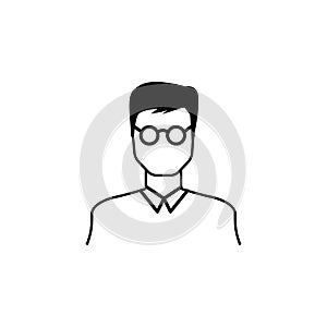 teacher icon. Avatar element of professions for mobile concept and web apps. Thin line icon for website design and development, a