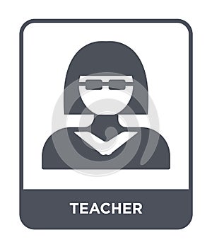 teacher icon in trendy design style. teacher icon isolated on white background. teacher vector icon simple and modern flat symbol