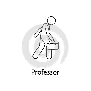 teacher illustration. Element of a person carries for mobile concept and web apps. Thin line teacher illustration can be used for