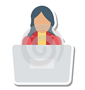 Teacher Isolated Vector Icon Editable