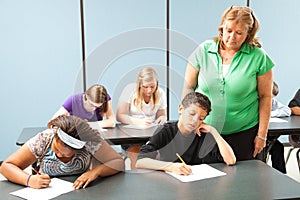 Teacher Monitors Standardized Test photo