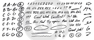 Teacher grading notes