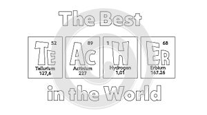 Teacher Periodic Table of elements Quote for School, College,University, back to school, first day at school, graduation