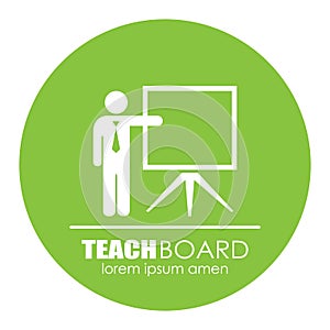 Teacher presentation icon