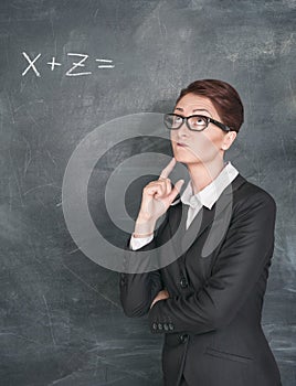 Teacher solving equation