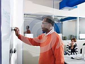Teacher and students in computer lab