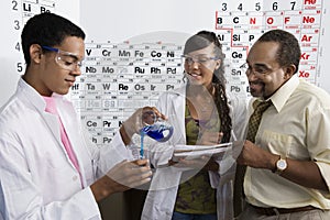 Teacher and Students in Science Class