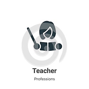 Teacher vector icon on white background. Flat vector teacher icon symbol sign from modern professions collection for mobile