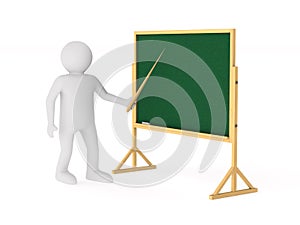 Teacher on white background. Isolated 3D illustration