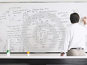 Teacher Writing On Whiteboard