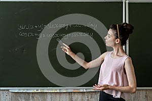 teacher written on the school board math formulas