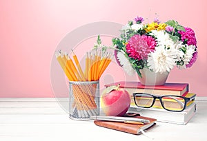 Teachers day,empty copy space background.