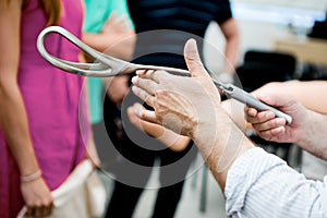 Teaching of obstetricians how to use birth forceps