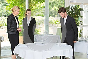 she teaching restaurant apprentices