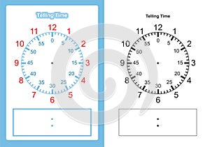 Teaching time chart telling the time for teacher chart  for teaching time
