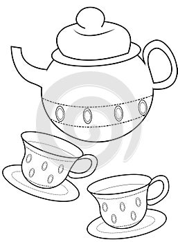 Teacup coloring page photo
