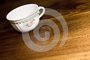 Teacup on table