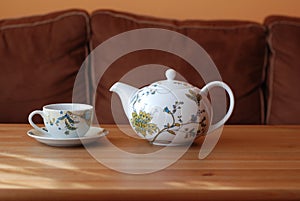 Teacup and teapot