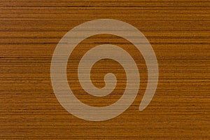 Teak veneer, natural wooden background on macro.