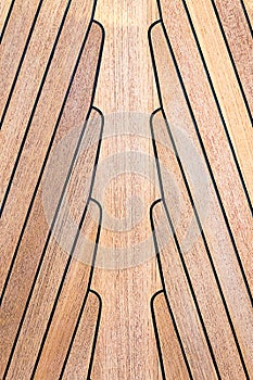 Teak wood on boat