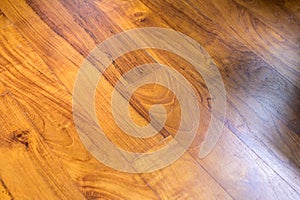 Teak wood parquet flooring in HDB BTO apartment.