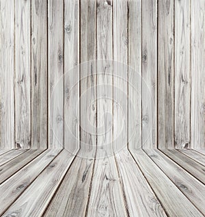 Teak wood plank texture background perspective black and white.