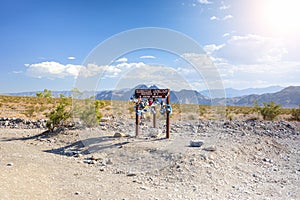 Teakettle Junction in Death Valley in California, USA photo