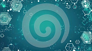 Abstract Hexagonal Network Background, Science and Technology Concept