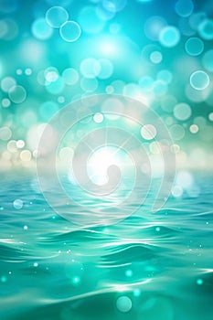 Teal Abstract Background with Turquoise Water Effect
