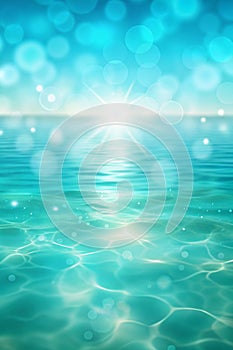 Teal Abstract Background with Turquoise Water Effect