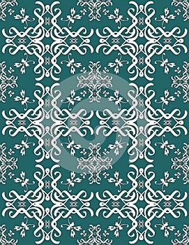 Teal blue seamless pattern