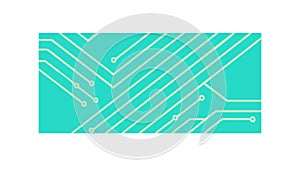 Teal Circuit Board Pattern Background for Tech and Data, vector design Generative AI
