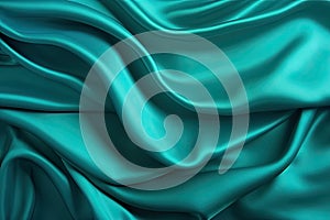 Teal Colored Fabric Close Up