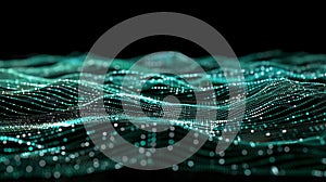 Abstract Data Stream Visualization: Digital Wave Technology Background