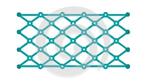 Teal Diamond Mesh Pattern, Modern Geometric Grid Background vector design Generative AI