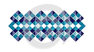 Teal diamond pattern: abstract geometric mosaic background, modern decorative texture vector design Generative AI