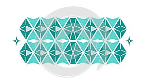 Teal Geometric Triangle Pattern Vector, vector design Generative AI
