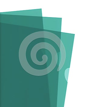 Teal green document folders