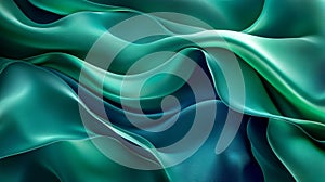 Teal And Green Draped Fabric Texture