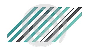 Teal and Grey Diagonal Stripes, Modern Pattern Design, vector design Generative AI