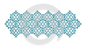 Teal Interconnected Geometric Pattern, Abstract Modern Design, vector design Generative AI